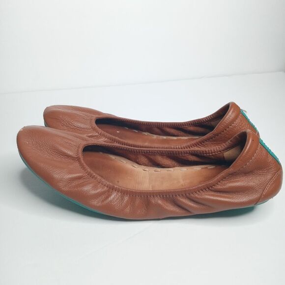 Tieks Chestnut Brown Leather Ballet Flats Womens Size 9 - Picture 4 of 7